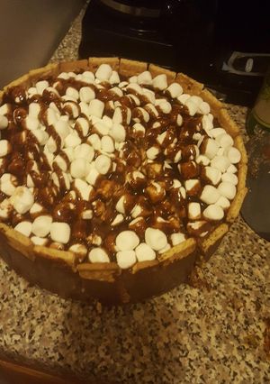 A picture of Smores cheesecake.