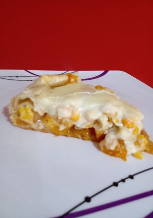 Una foto de Crostrata de calabaza y choclo súper saludable!