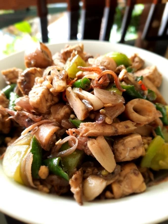 Langkah Gampang Membikin Resep  Tumis Cumi Tempe utk DIET (low oil) yang Lezat, Enak