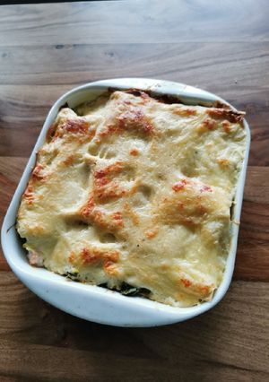 Une photo de Lasagne poireaux saumon