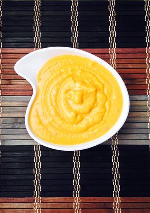 A picture of Pumpkin Hummus.