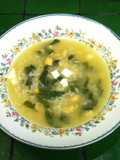 Sopa de arroz con acelgas y garbanzos
