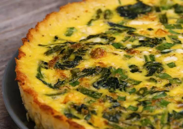 Recipe of Appetizing Cauliflower-Crusted Quiche