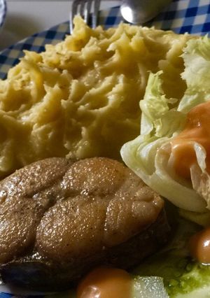 Foto resep Tenggiri Steak Saus Madu with Mashed Potato