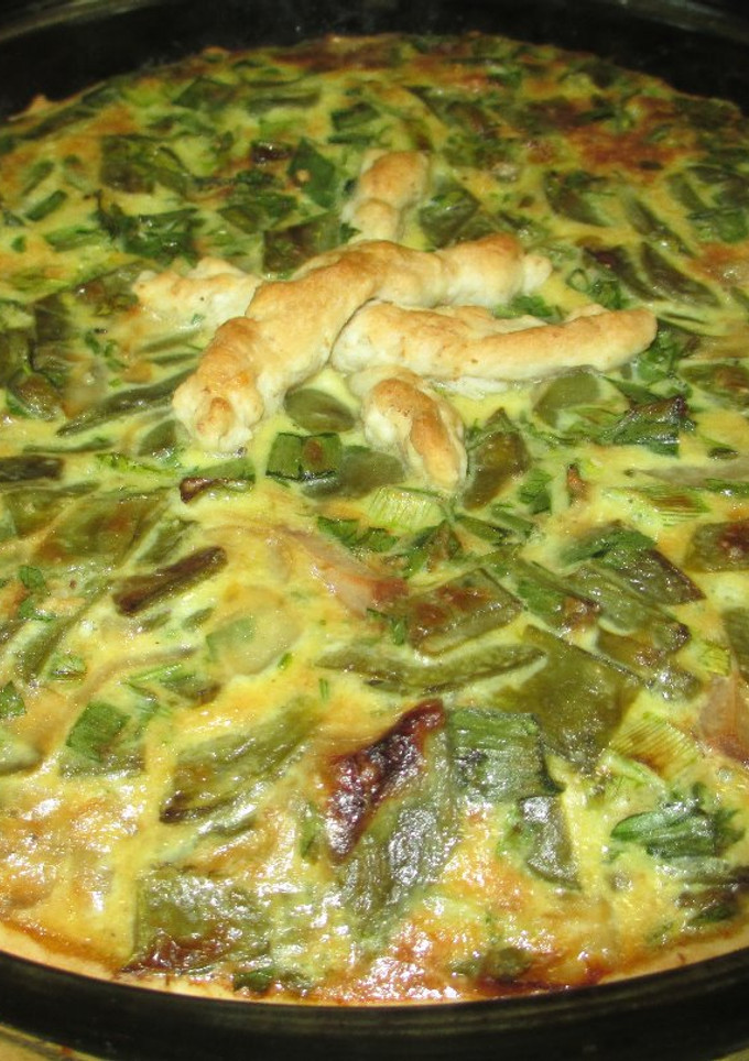 Una foto de Quiche de judías planas con tofu ahumado