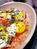 Baked Eggs with Tuna in Tomatoes