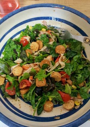 Una foto de Ensalada con tofu