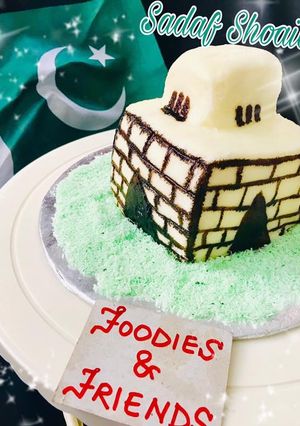 A picture of Quaid e Azan Tomb Cake.