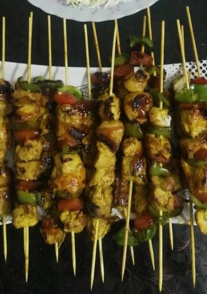 A picture of Tawa Tikka sticks 🍡🍡.