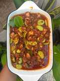 Sambal cumi asin pete simple