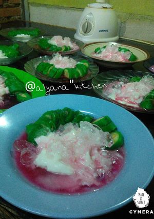 Foto resep Es pisang ijo