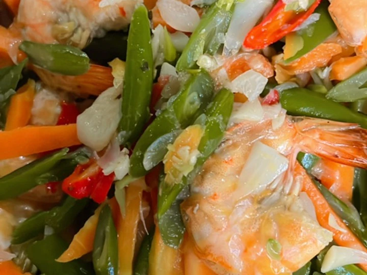 Langkah Mudah untuk Membikin Resep Tumis buncis wortel udang yang Lezat Sekali Anti Ribet, Bisa Manjain Lidah