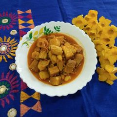A picture of Raw Jackfruit Curry without onion and garlic.