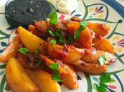 Una foto de morcilla vegana