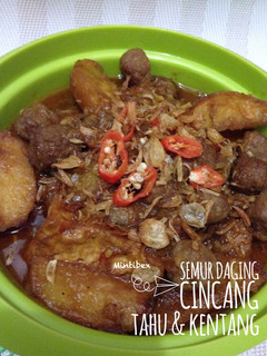 Foto resep Semur daging cincang, kentang & tahu
