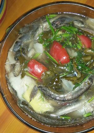 Hình của món Canh chua Cá kèo lá giang.