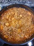 Paella rápida de marisco con arroz meloso