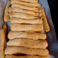 Homemade Garlic Bread Sticks A picture of Homemade Garlic Bread Sticks.