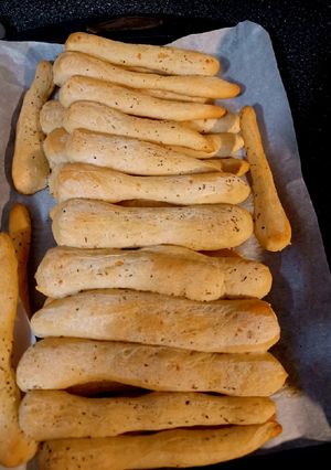 A picture of Homemade Garlic Bread Sticks.