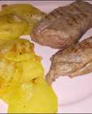 Carne de solomillo de cerdo ibérico con patatas plancha