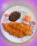 Chicken Katsu with Black Papper Teriyaki Sauce