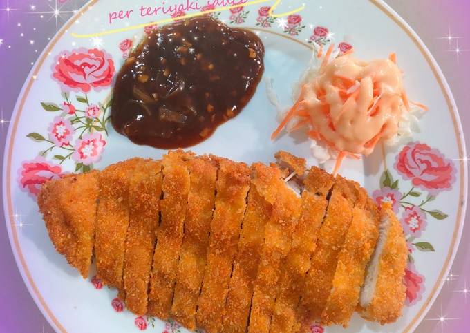 Resep Chicken Katsu with Black Papper Teriyaki Sauce Anti Gagal
