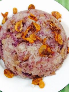 Hình của món Xôi khoai, lạc mỡ hành phi.