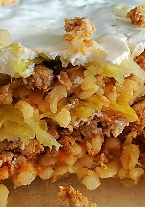 Rakott kelkáposzta, bulgurral recept fotója