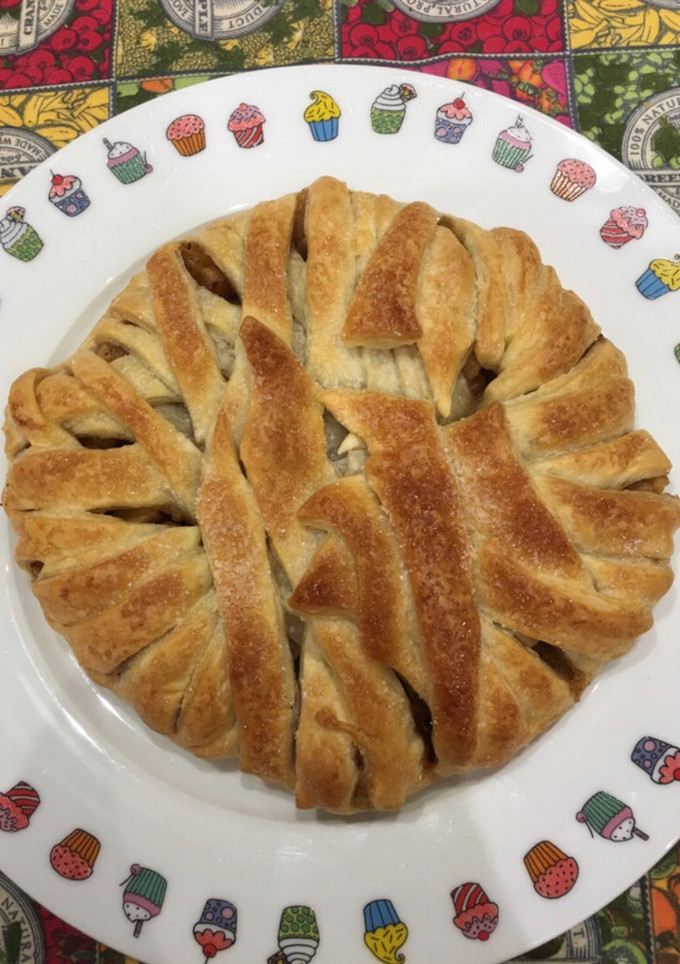 Una foto de Tarta de hojaldre y manzana