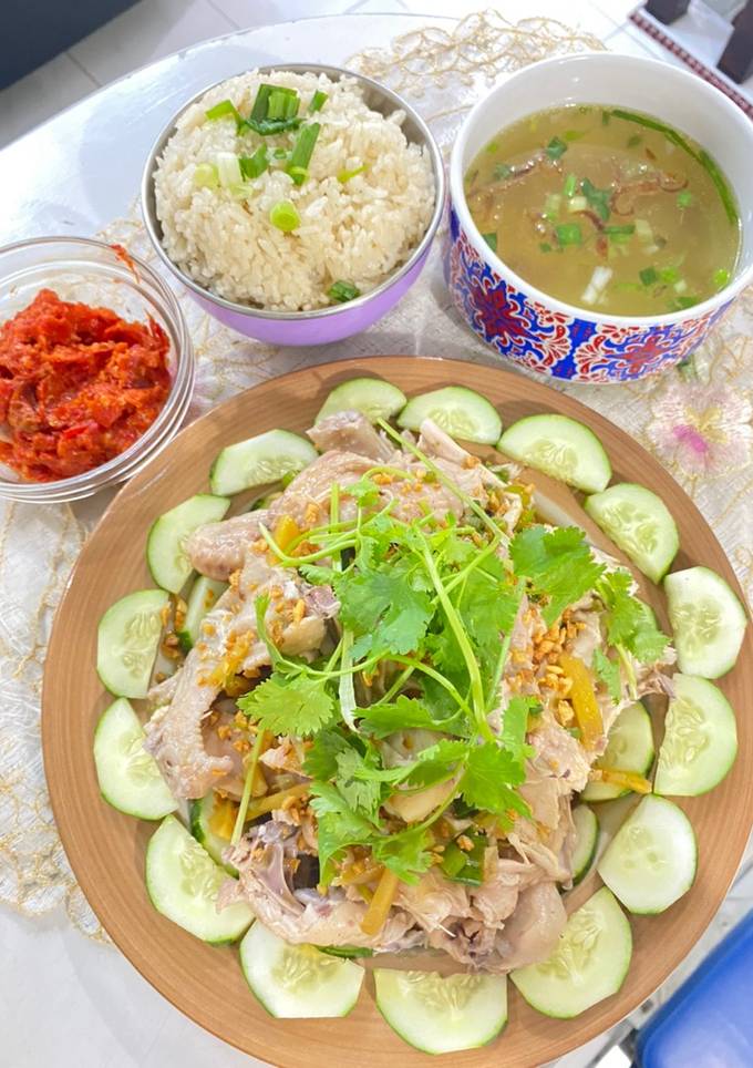 Hainan Rice Set Resep Hainan chicken Rice set🐓 oleh Pricillia - Cookpad
