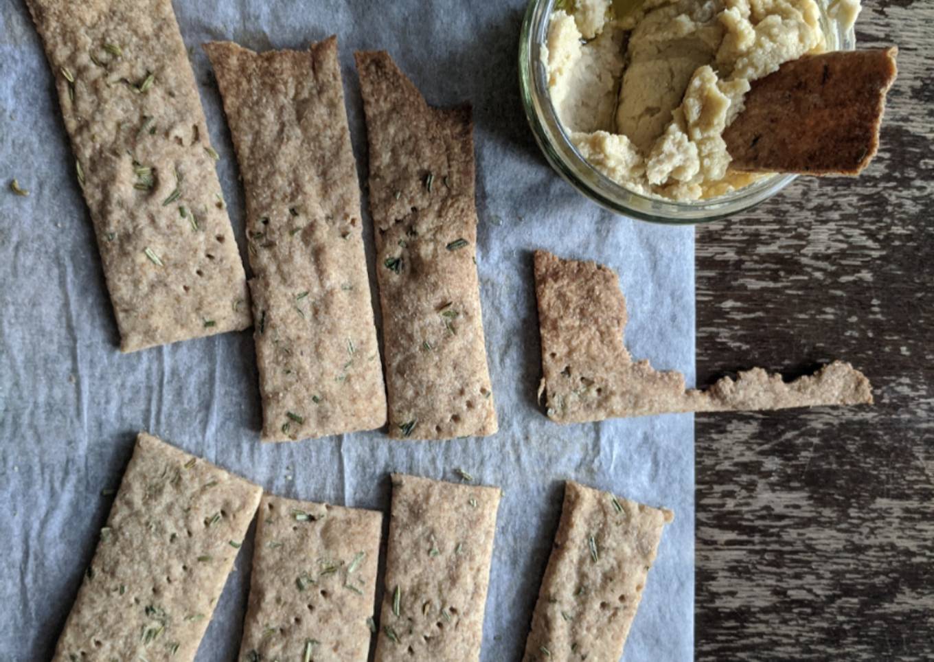 Sourdough discard crackers