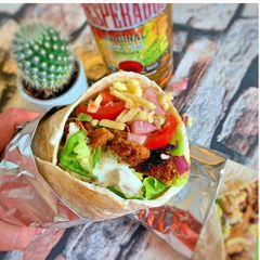 A picture of Chicken Burritos.