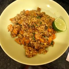 A picture of Beef Keema (w/ aubergine, lime & coriander).