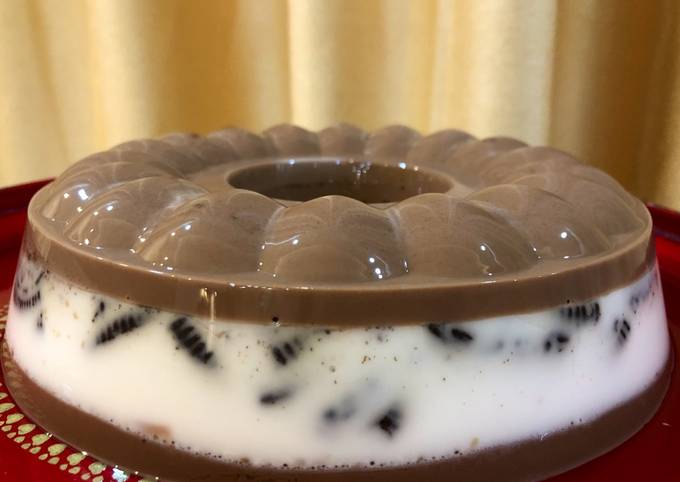 Puding Milo Oreo