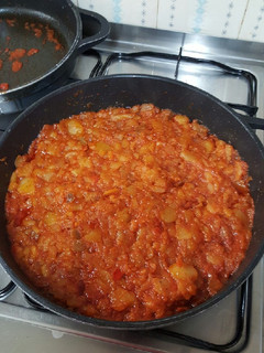 Una foto de Patatas fritas al pisto