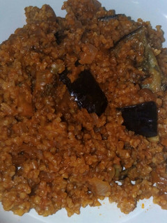 صورة لوصفة برغل بندورة و باذنجان صحية