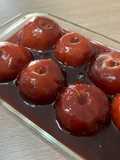 Manzanas al vino tinto