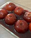 Manzanas al vino tinto