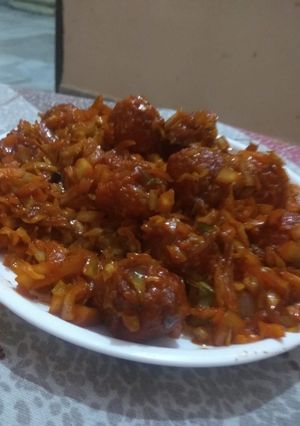 A picture of Veg manchurian.