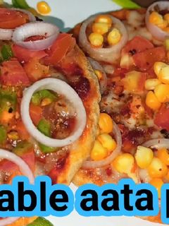 वेजिटेबल आटा पिज़्ज़ा (vegetable atta pizza recipe in Hindi) रेसिपी मुख्य फोटो