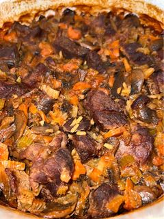 A picture of Lamb and rice stew.