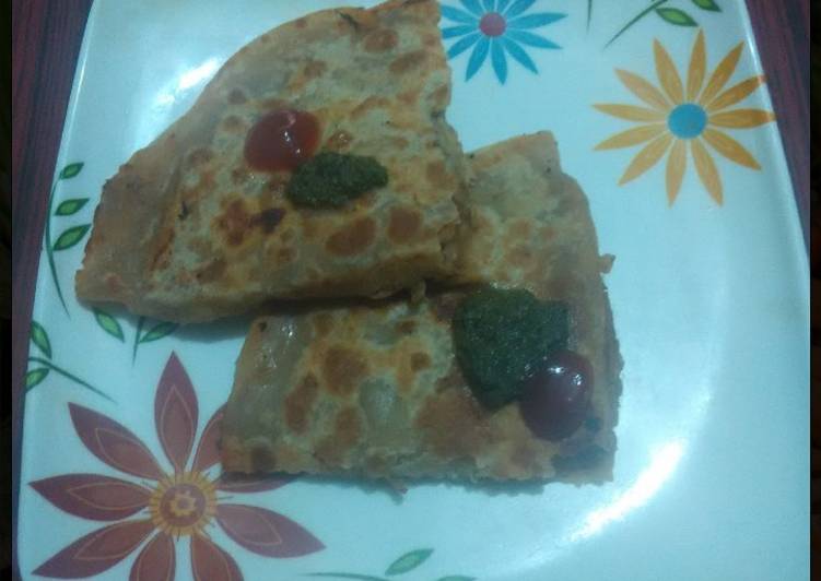Recipe of Favorite Rajma Pizza Paratha