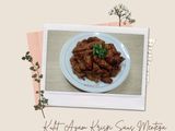 Kulit ayam krispi Saus Mentega