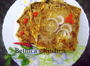 A picture of Baida Roti (Stuffed Egg Keema Paratha).