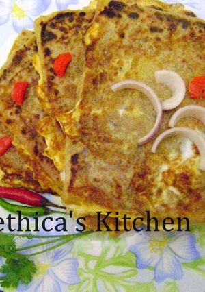 A picture of Baida Roti (Stuffed Egg Keema Paratha).
