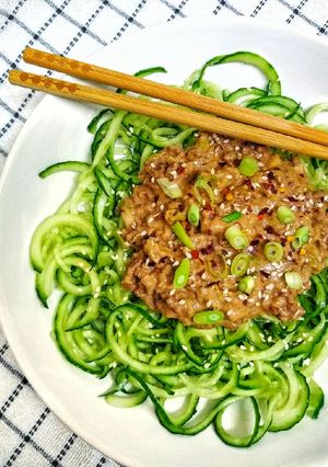 A picture of Refreshing Cucumber Sesame Noodles.
