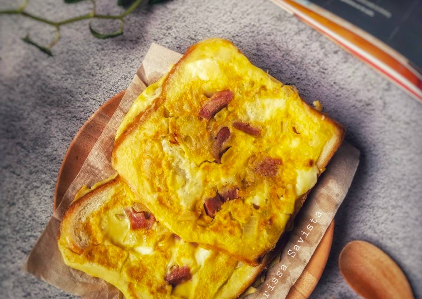 Quiche Roti Tawar Panggang (dengan fried pan)