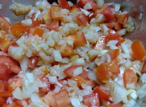 Una foto de Ensalada de bacalao"esqueixada"