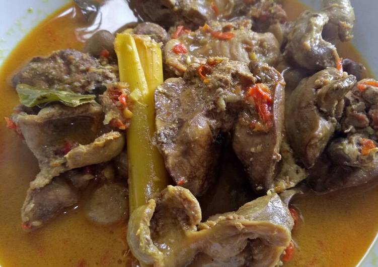 Resep Ati ampela kuah santan, Enak Banget