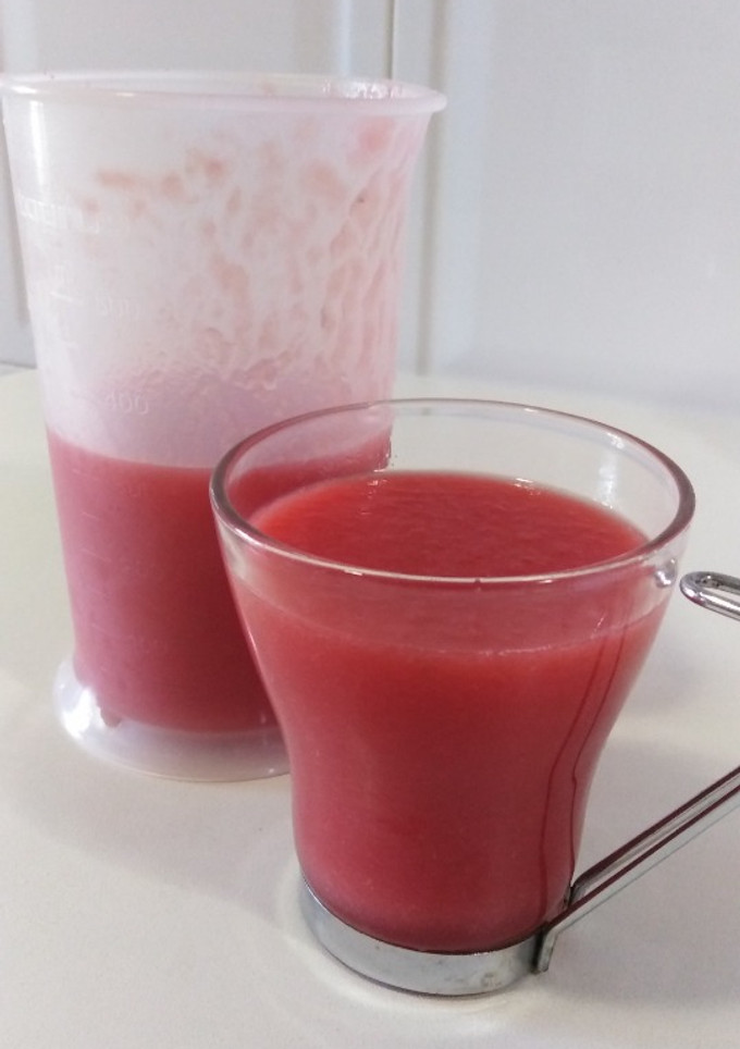 Una foto de Batido de plátano y sandía
